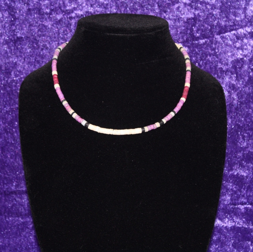 17.5" Purple Puka Necklace